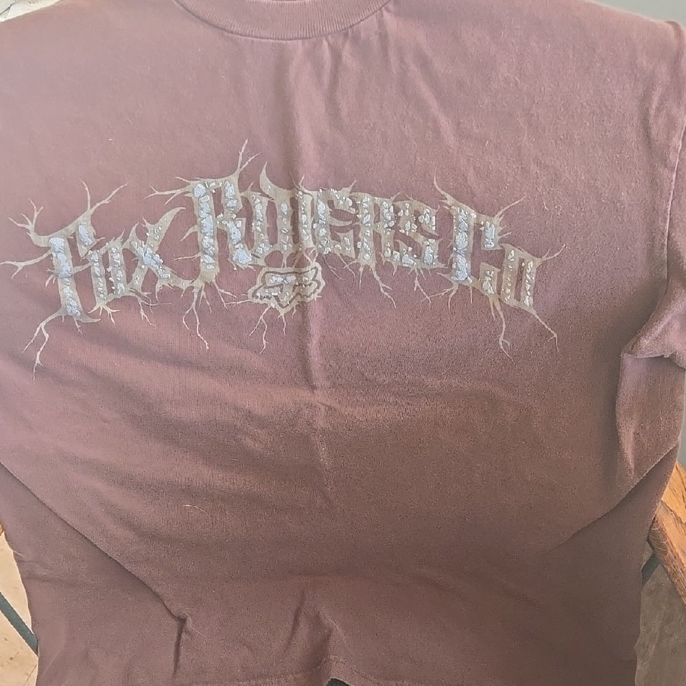 Fox Racing Short Sleeve Tee - Brown with White Graphic
